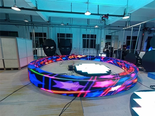 LED circular full color screen case